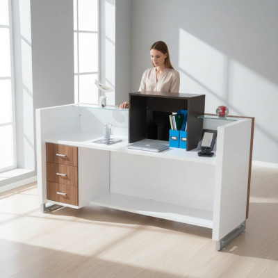 Reception desk hotel table furniture counter practice office law office