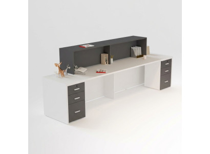 Luxurious reception desk in modern style made from high-quality materials