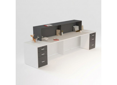 Luxurious reception desk in modern style made from high-quality materials