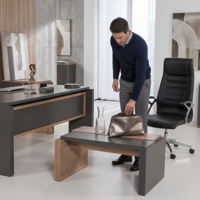 Modern luxury coffee table brown office storage table designer wooden furniture