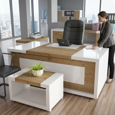 Reception desk table furniture counter practice office law firm hotel