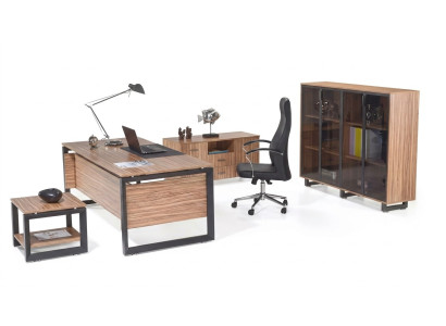 Office furniture desk chest of drawers filing cabinet coffee table set of 4 pieces.