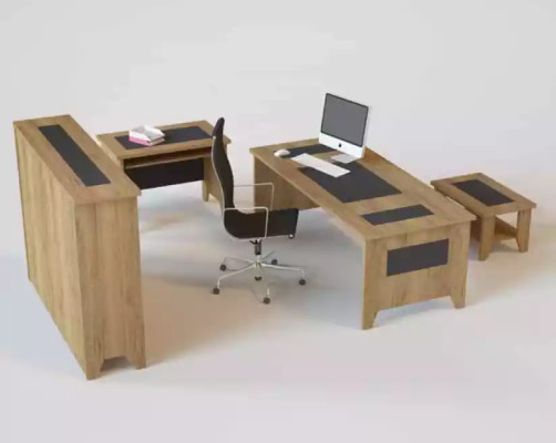 High-quality, elegant office set in modern style made from sturdy wood