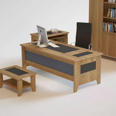 Modern brown desk luxury expandable furniture wood office new