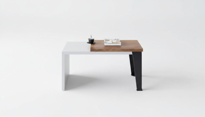 Modern two-tone coffee table luxury side table office wooden furniture