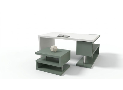 Modern exclusive office furniture wooden desk, filing cabinet, coffee table
