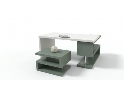 Modern exclusive office furniture wooden desk, filing cabinet, coffee table