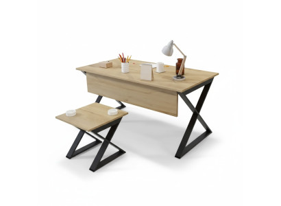 Modern light brown wooden table, work desks office furniture, designer desk