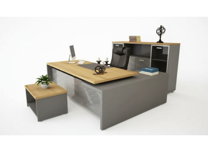 High-quality, modern office set made of sturdy wood in an elegant style