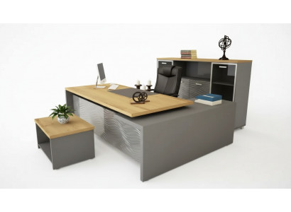 High-quality, modern office set made of sturdy wood in an elegant style