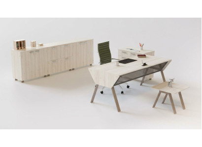 Luxurious office set in elegant modern style made of high-quality wood