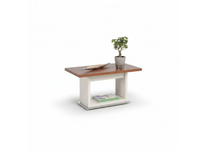 Brown coffee table wooden table with shelf brown exclusive living room furniture