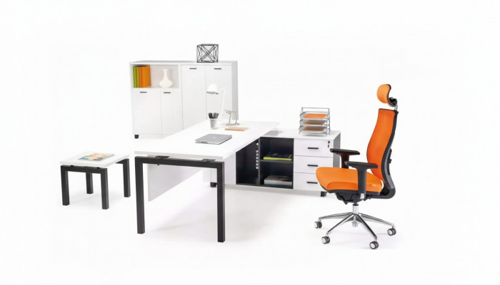 Office furniture set desk file cabinet coffee table 4-piece set