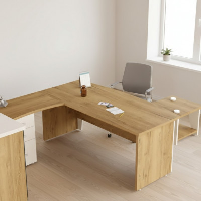 Brown corner desk exclusive design office desk study room furniture