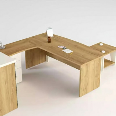Brown corner desk exclusive design office desk study room furniture