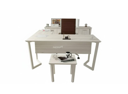 Modern white desk luxury corner table wooden furniture home office new