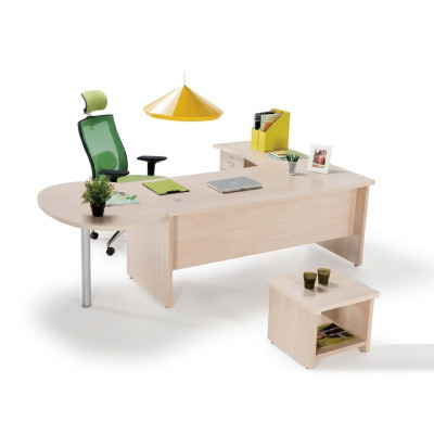 Modern office furniture set with corner desk and chest of drawers: Efficiency meets style.