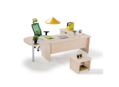 Modern office furniture set with corner desk and chest of drawers: Efficiency meets style.