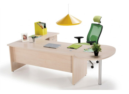 Modern office exclusive beige corner desk desk chest of drawers 2 pcs.