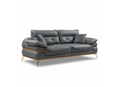 Modern gray sofa in the living room Exclusive 3-seater sofa