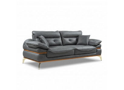 Modern gray sofa in the living room Exclusive 3-seater sofa