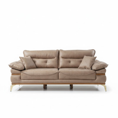 Modern brown sofa in the living room Exclusive 3-seater sofa