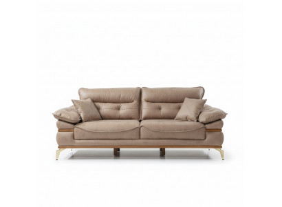 Modern brown sofa in the living room Exclusive 3-seater sofa