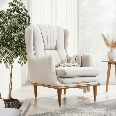 High-quality Armchair Modern white luxury armchair for living room New