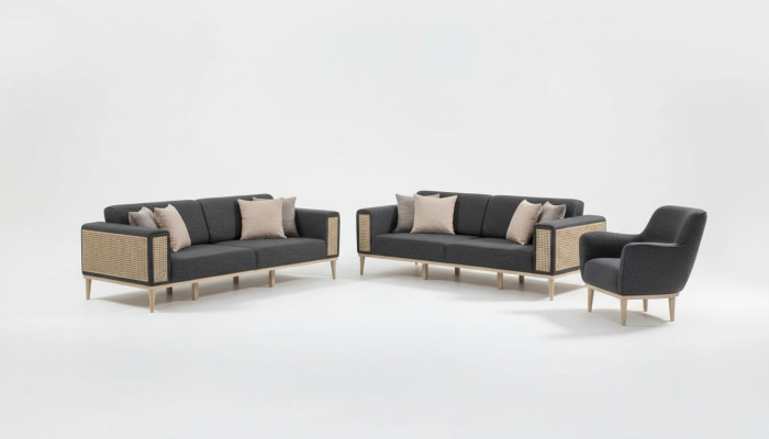 Modern set of high-quality gray living room furniture new