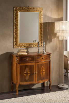 Brown Sideboard Luxury Wood Dresser Classic Console High-Quality Furniture