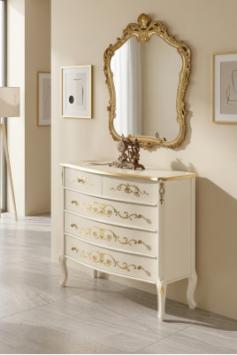 White Classic Living Room Wooden Dresser Console Drawers New Design