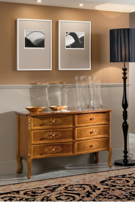 Luxurious exclusive design brown wooden dresser classic furniture new