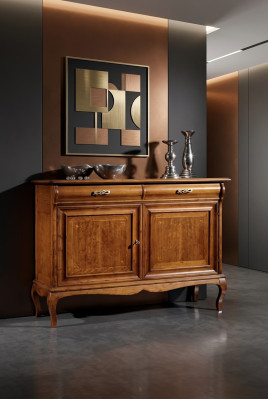 Classic Sideboard Brown Living Room Chest of Drawers Luxury Shelves Furniture New