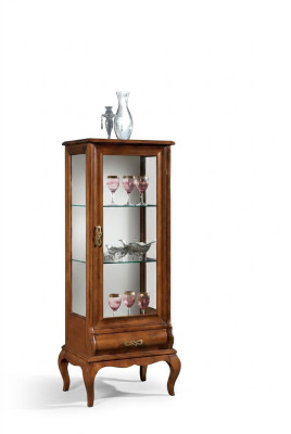 Wooden furniture glass cabinet living room classical furniture display cabinet
