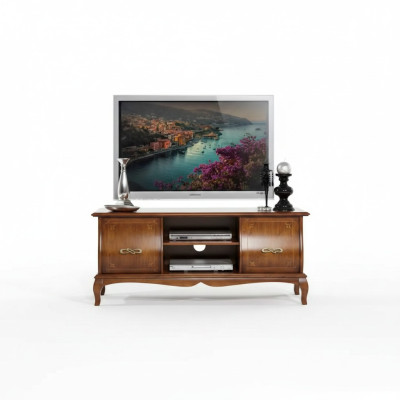 Classic Brown TV Stand Luxury Lowboard Living Room Furniture Design