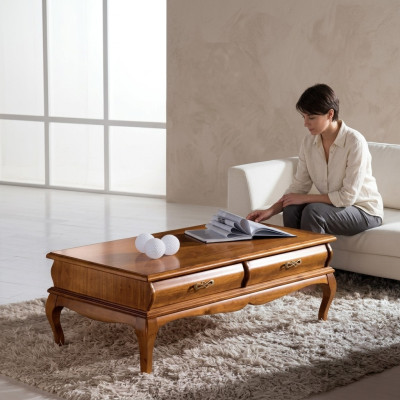 Coffee table classic style living room table drawers furniture design
