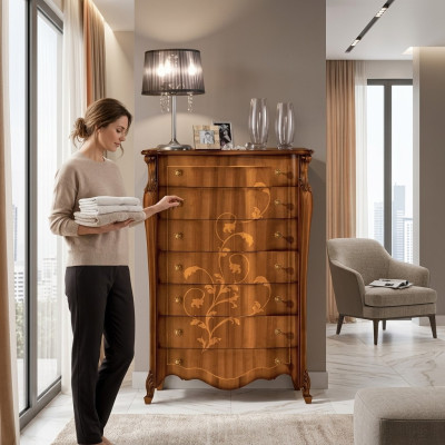 Luxurious wooden dresser in classic style new living room furniture