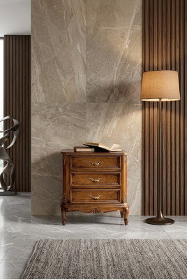 Classic brown nightstand with drawers storage table bedroom furniture