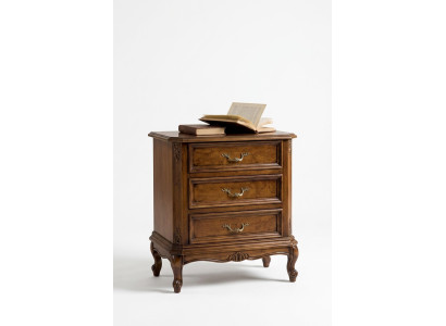 Classic brown nightstand with drawers storage table bedroom furniture