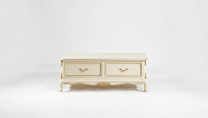 Designer white luxury coffee table for living room classic wood table