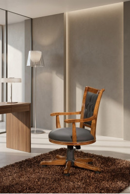 Modern executive chair office furniture swivel chair wooden frame classic design