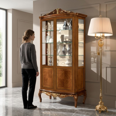Luxury display cabinet, unique furniture, cabinet, display case, glass, wood, cabinets