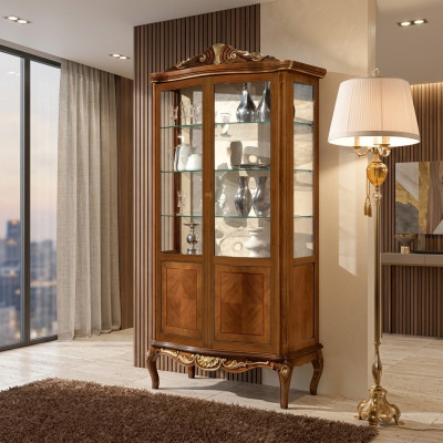 Luxury display cabinet, unique furniture, cabinet, display case, glass, wood, cabinets