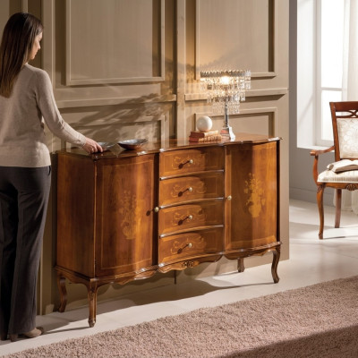 Dresser drawers brown wood sideboard classic furniture design dresser