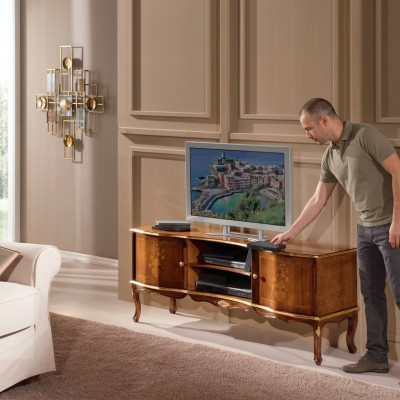 Classic RTV Solid Wood TV Stands Living Room Designer Furniture Stylish
