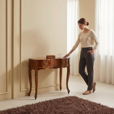 Classic console table, luxury wooden furniture, bedroom side furniture