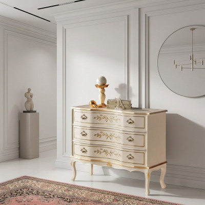 Classic dresser 3x drawers solid wood design living room furniture