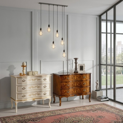 Exclusive luxurious new brown wood dresser for the living room