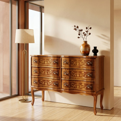 High-quality dresser classic furniture luxury sideboard cabinet wood shelf