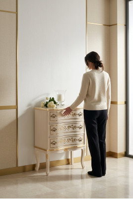Classic White Dresser Wooden Furniture Living Room Storage Cabinet New